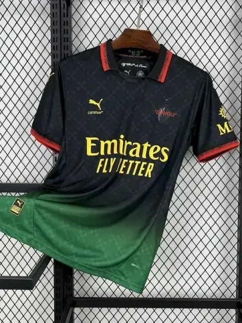25/26 AC Milan Black and Green Soccer Jersey