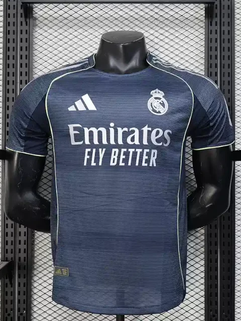 25/26 Player Version Real Madrid Blue Soccer Jersey Away