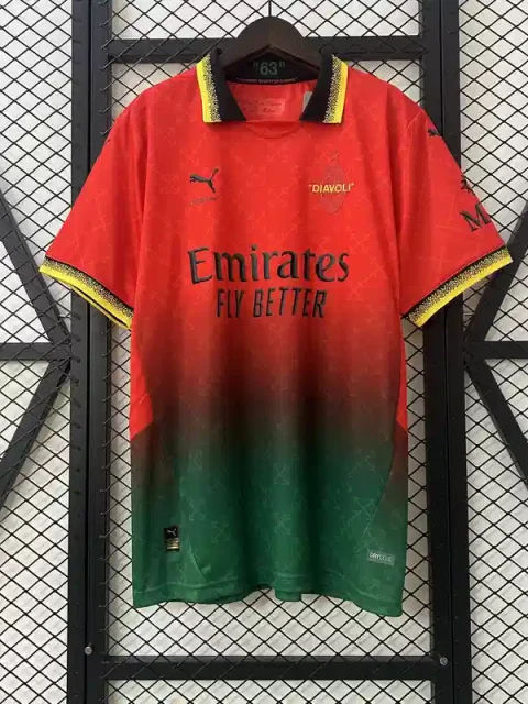 25/26 AC Milan Red and Green Soccer Jersey