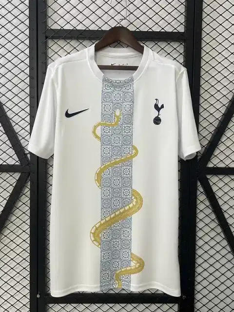 25/26 Tottenham Hotspur White Gold Snake Edition Soccer Jersey