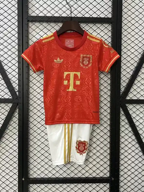 25/26 Kids Bayern Munich 125th Anniversary Red Soccer Jersey