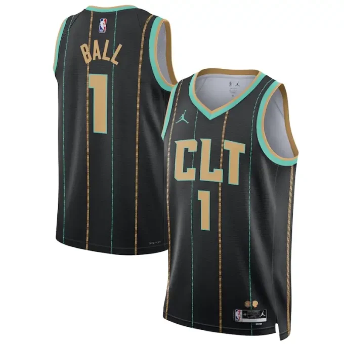 2022-23Charlotte Hornets LaMelo Ball #1 Jersey - Image 3