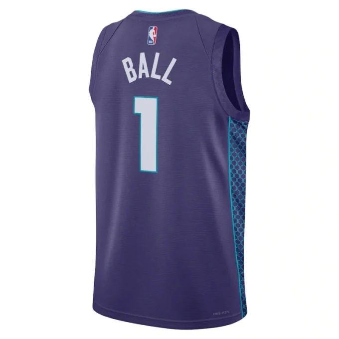 2022-23 Charlotte Hornets LaMelo Ball #1 Jersey - Image 2
