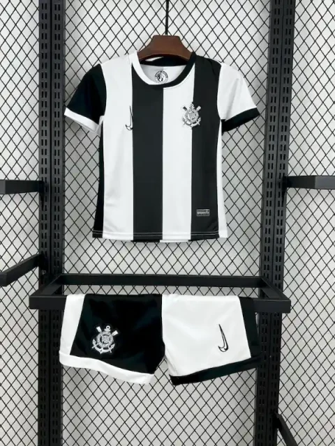24/25 Kids Corinthians Soccer Jersey Second Away