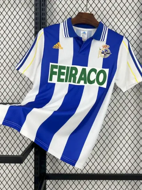 Retro 1999-00 Real Club Deportivo de La Coruña Soccer Jersey Home