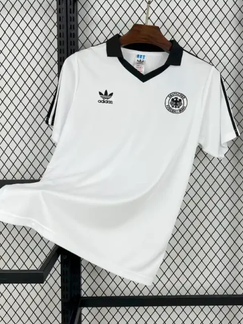 Retro 1980 Germany Soccer Jersey Home