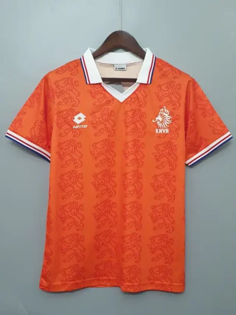 Retro 1995 Netherlands Soccer Jersey Home