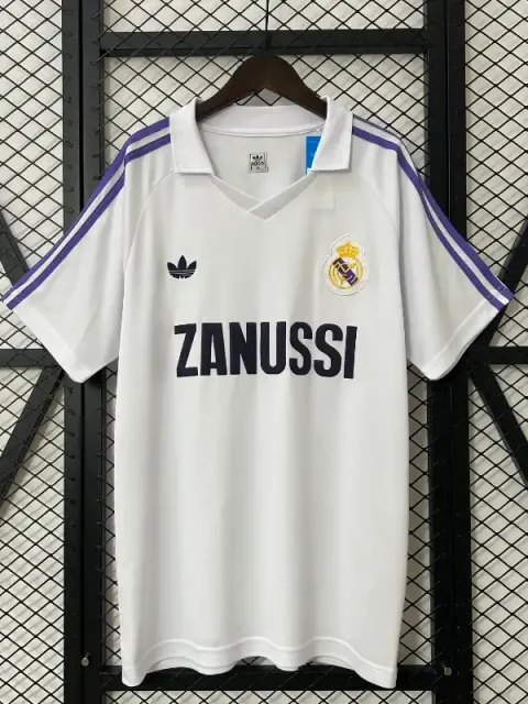 Retro 1984-85 Real Madrid Soccer Jersey Home