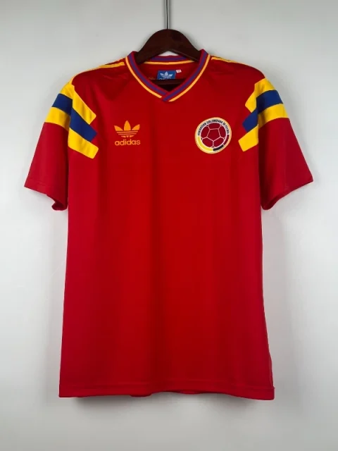 Retro 1990 Colombia Soccer Jersey Away