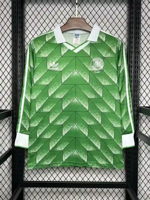 Retro 1990 Germany Long Sleeve Soccer Jersey Away