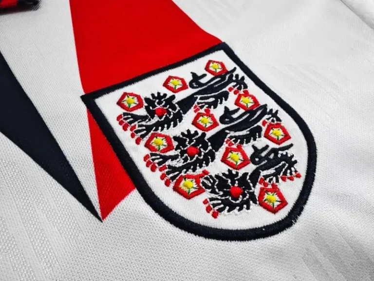 Retro 1992 England Soccer Jersey Home - Image 2