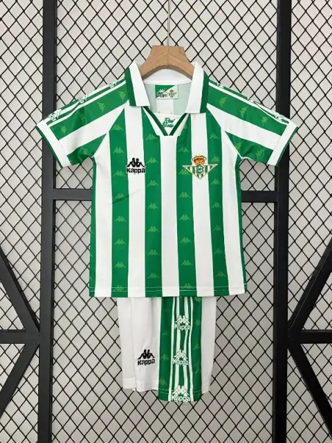 Retro 1995-97 Kids Real Betis Soccer Jersey Home