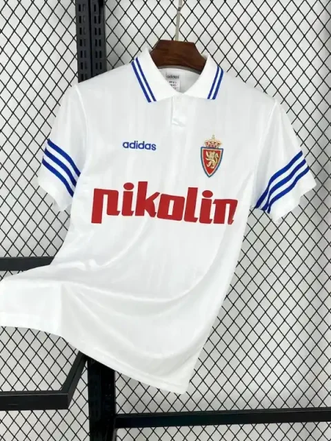 Retro 1995-97 Real Zaragoza Soccer Jersey Home