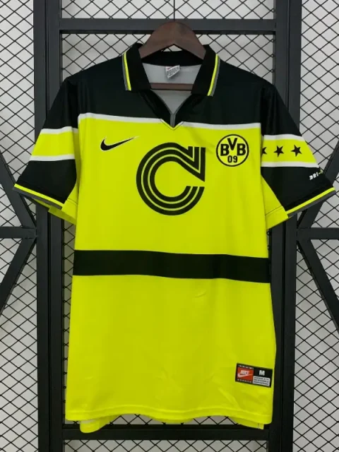 Retro 1996-97 Dortmund Soccer Jersey Home