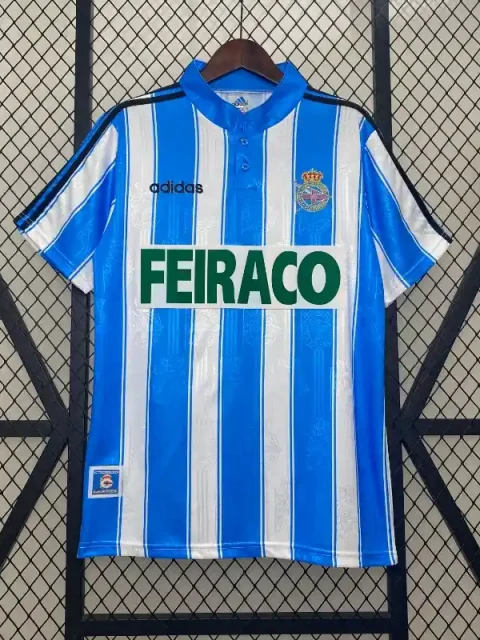 Retro 1997-98 Real Club Deportivo de La Coruña Soccer Jersey Home
