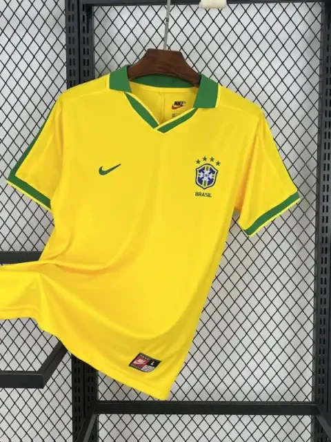 Retro 1997 Brazil Soccer Jersey Home