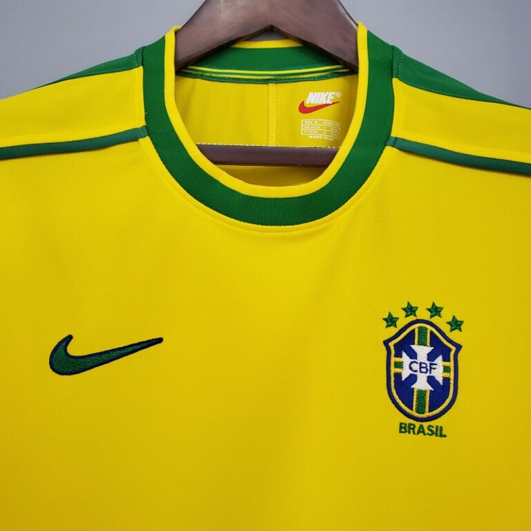 Retro 1998 Brazil Soccer Jersey Home - Image 4