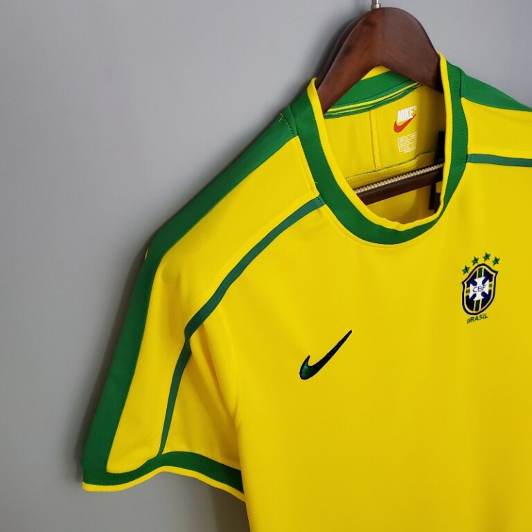 Retro 1998 Brazil Soccer Jersey Home - Image 2