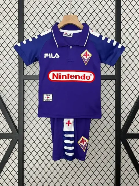 Retro 1998 Kids Fiorentina Soccer Jersey Home