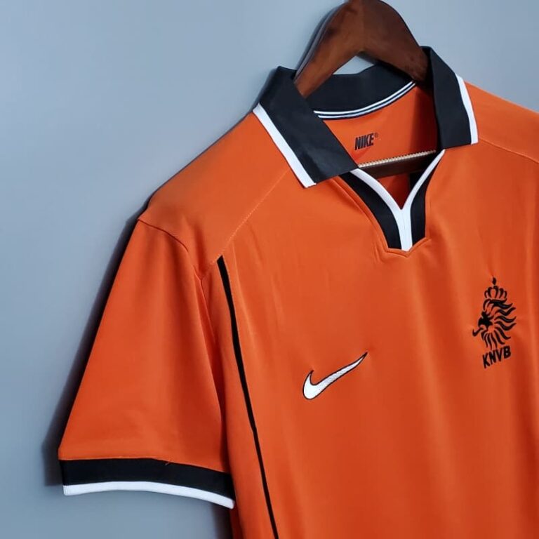 Retro 1998 Netherlands Soccer Jersey Home - Image 3