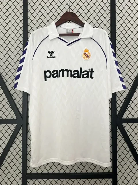 Retro 1986-87 Real Madrid Soccer Jersey Home