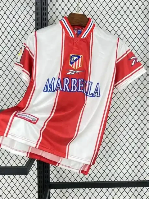 Retro 1999-00 Atletico Madrid Soccer Jersey Home