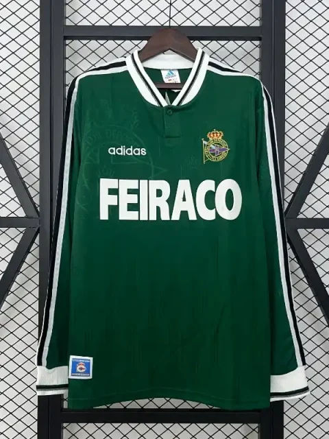 Retro 1999-00 Real Club Deportivo de La Coruña Long Sleeve Soccer Jersey Away