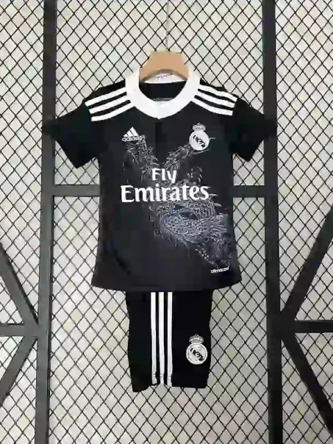 Retro 2014-15 Kids Real Madrid Soccer Jersey Third Away