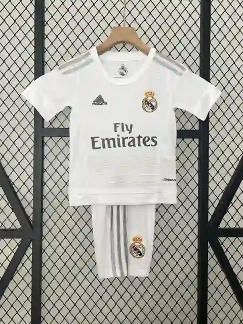 Retro 2015-16 Kids Real Madrid Soccer Jersey Home