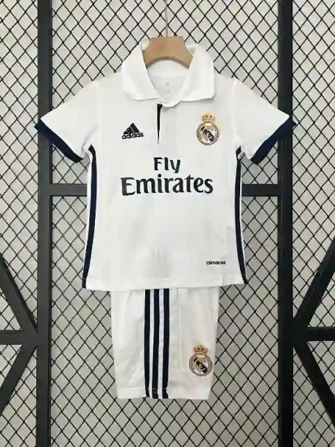 Retro 2016-17 Kids Real Madrid Soccer Jersey Home