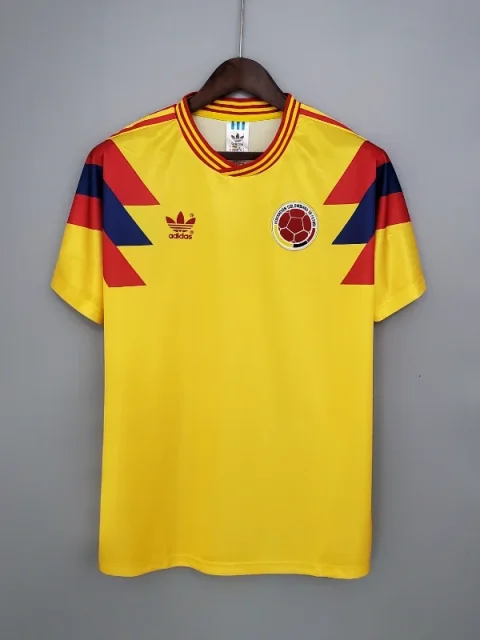 Retro 1990 Colombia Soccer Jersey Home