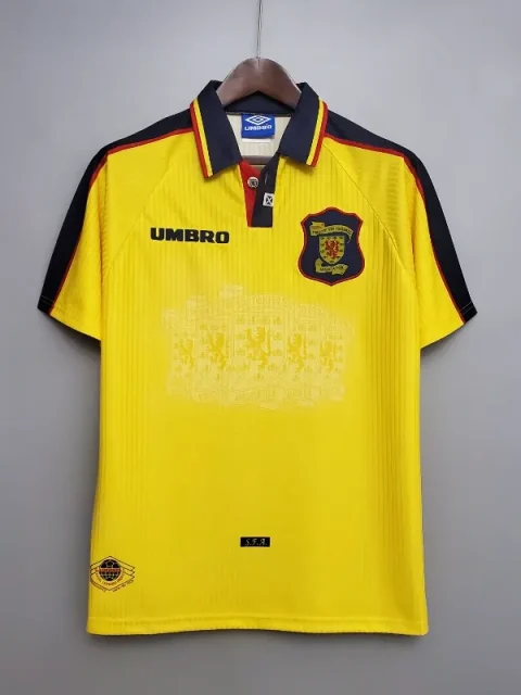 Retro 1996-98 Scotland Soccer Jersey Yellow