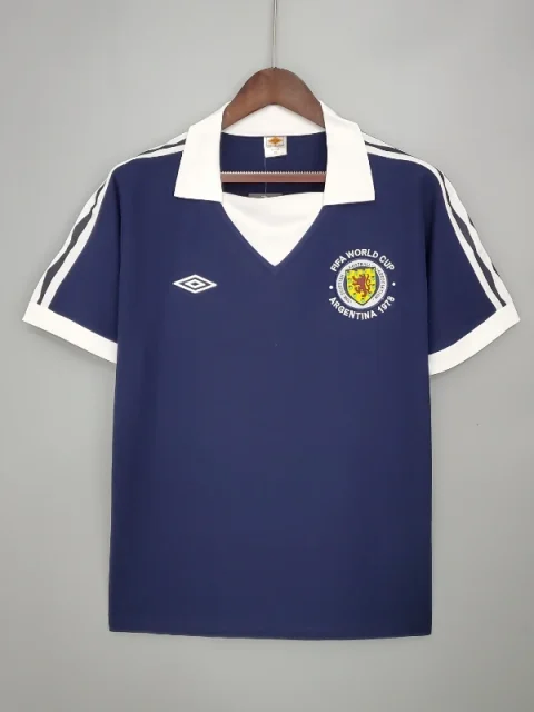 Retro 1978 Scotland Soccer Jersey Home