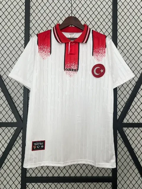 Retro 1996 Turkey Soccer Jersey Away