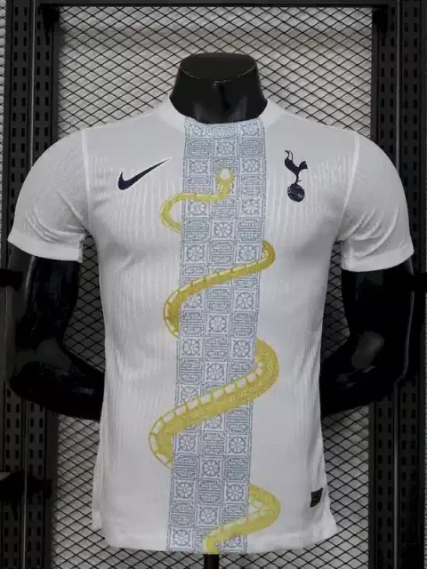 25/26 Player Version Tottenham Hotspur White Gold Snake Edition Soccer Jersey
