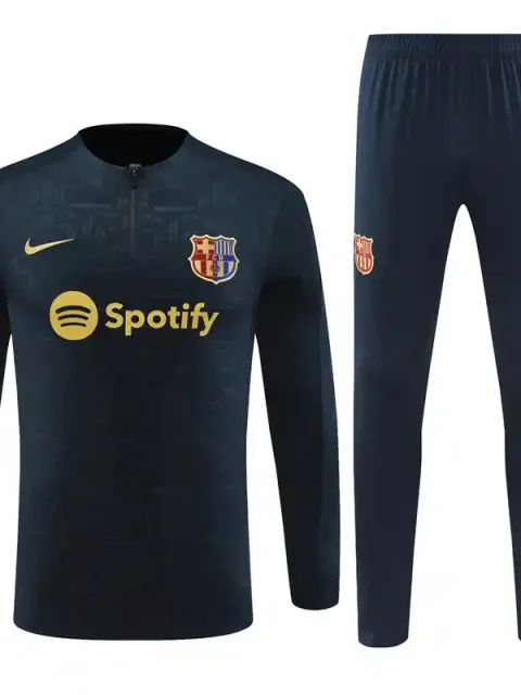 24/25 Barcelona Royal Blue Steel Printed Track Jacket