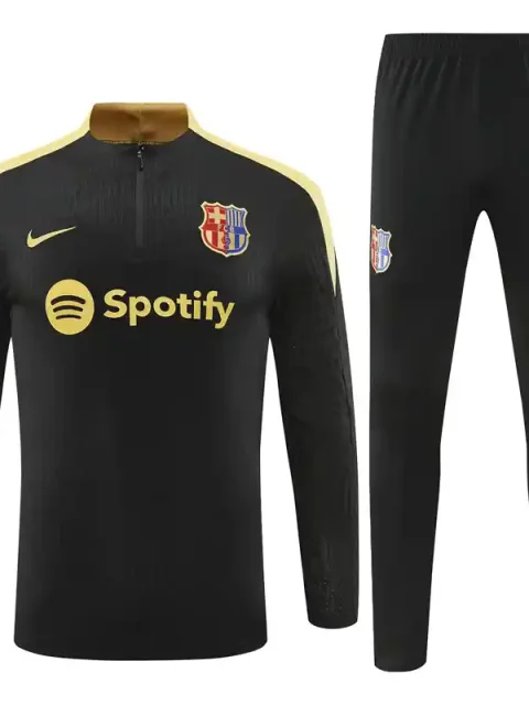 24/25 Player Version Barcelona Black Gold Track Jacket