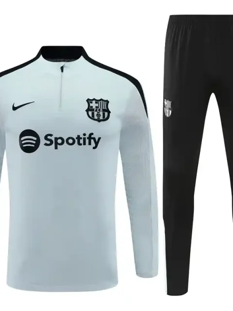 24/25 Player Version Barcelona Light Grey Track Jacket