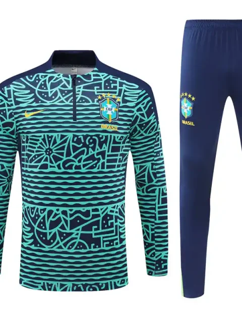 2024 Brazil Lake Blue Camouflage Style Track Jacket