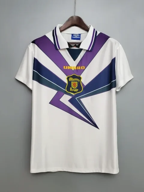 Retro 1994-96 Scotland Soccer Jersey White