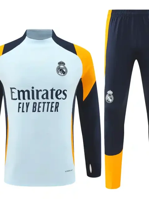 24/25 Player Version Real Madrid Light Blue Track Jacket