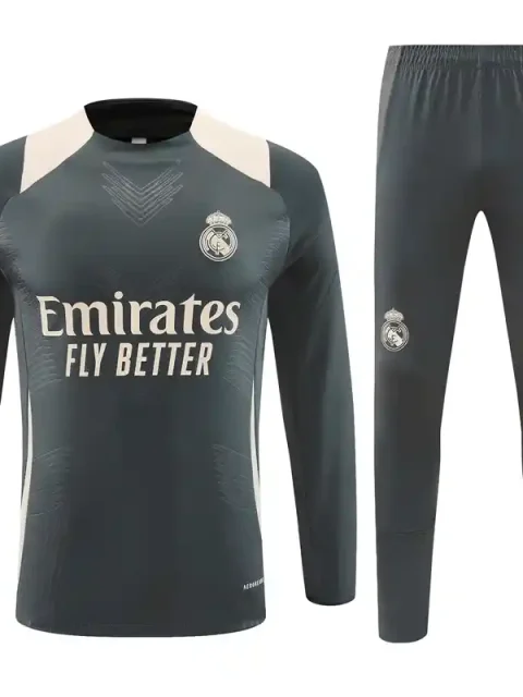 24/25 Player Version Real Madrid Dark Grey Track Jacket