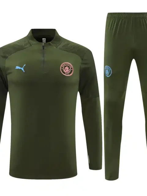 24/25 Manchester City Army Green Track Jacket