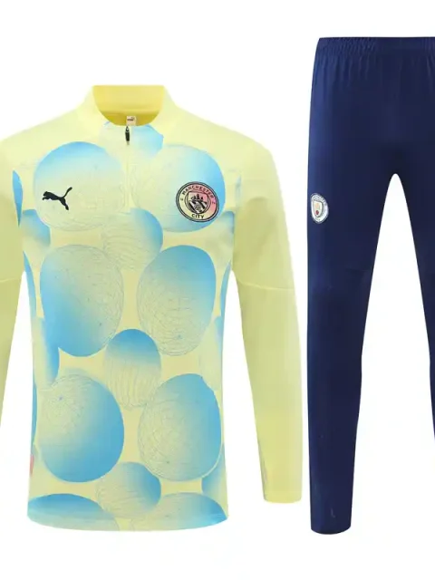 24/25 Manchester City Light Yellow Camouflage Style Track Jacket