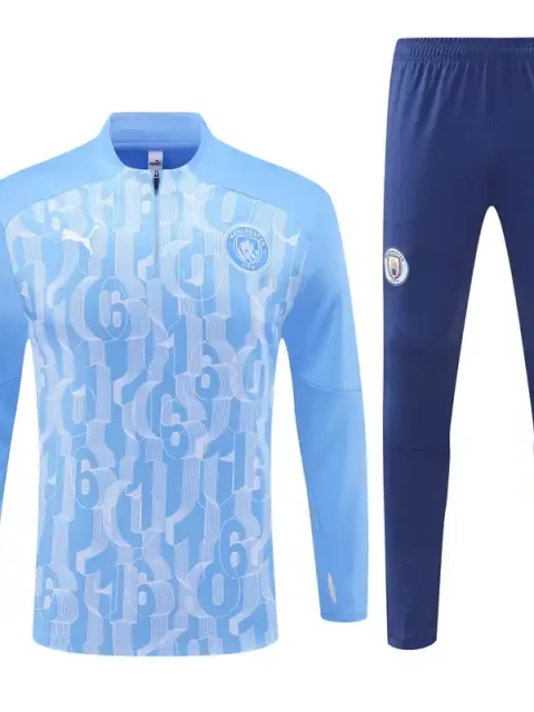 24/25 Manchester City Light Blue Camouflage Style Track Jacket