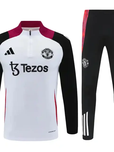 24/25 Manchester United White Track Jacket